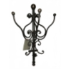 Image 1 : Metal Wall Hook Rack and Four Wooden Spool Electric Lamps