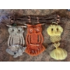 Image 1 : 3 Owl Macrame Wall Hangers With Brown Planter Hanger