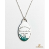 Image 2 :  925 Sterling Silver Gorgeous Tiffany & Co Silver And Blue Enamel Splash Charm Necklace 17.96g
