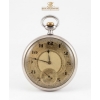 Image 1 :  Art Deco Open Face Pocket Watch , Textured "Tropical" Dial With Arabic Numerals Subsidiary Seconds.