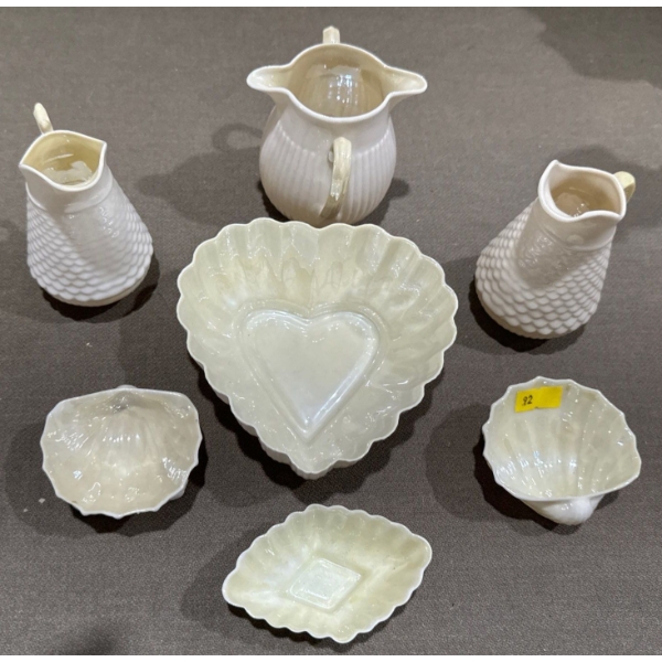 Belleek China with Pitchers ,Trays, and more ! 