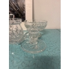 Image 4 : Assortment of Pinwheel pattern cut crystal tableware. Small condiment bowl, lidded jam/marmalade jar