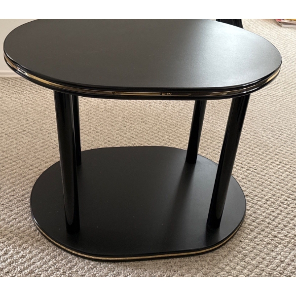Pair of Lovely Vintage Black Side Tables - 26W, 20D, 16T