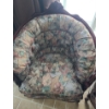 Image 4 : Floral Loveseat & Chair with Decorative Trim.  2 Seater 57 w, 38 h, 31 d.  Chair 35 w, 38 h, 31 d