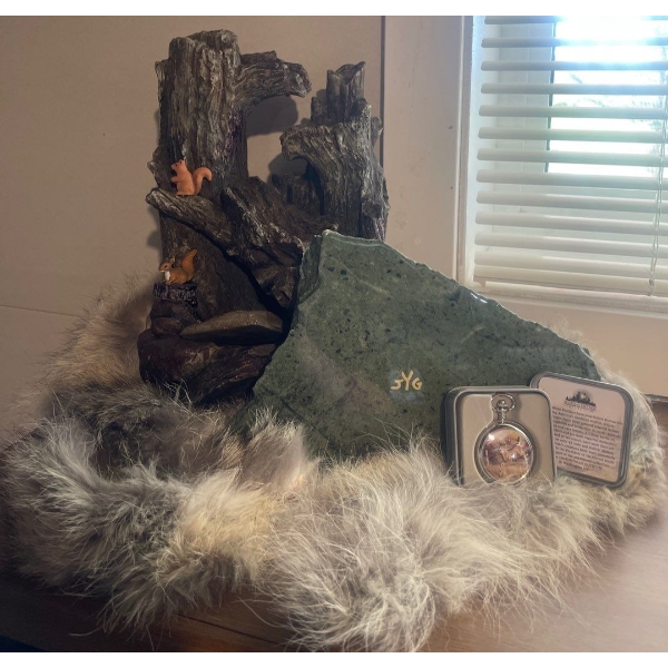 Desk Decor - Tabletop Fountain Stone Wildlife Art Stop Watch & more