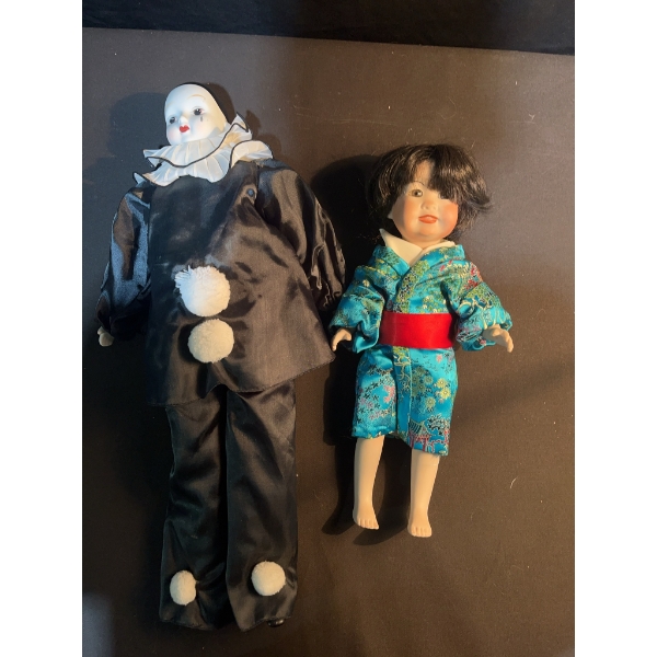 Porcelain Dolls: Pierrot and Asian-style Dolls
