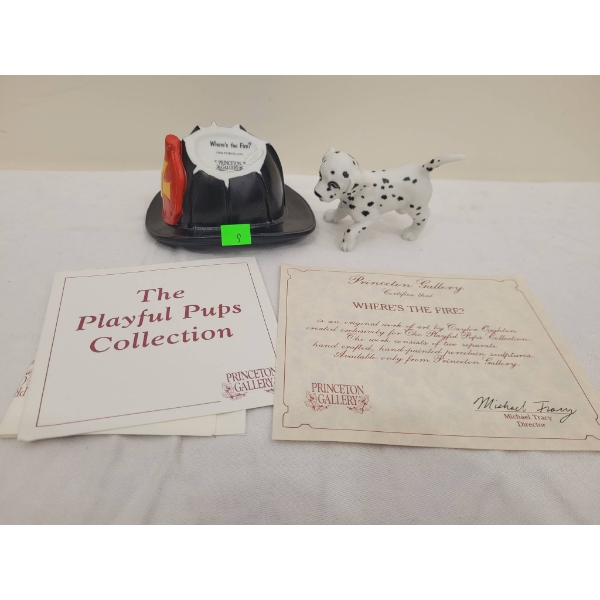 Princeton Gallery 'Where's the Fire?' Figurine Set with Dalmatian and Fire Helm