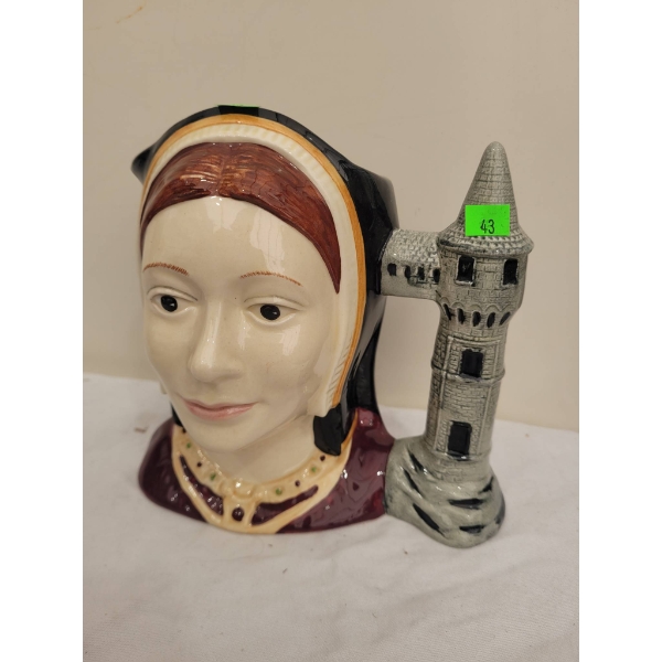 Royal Doulton Catherine of Aragon Character Jug with Castle Handle