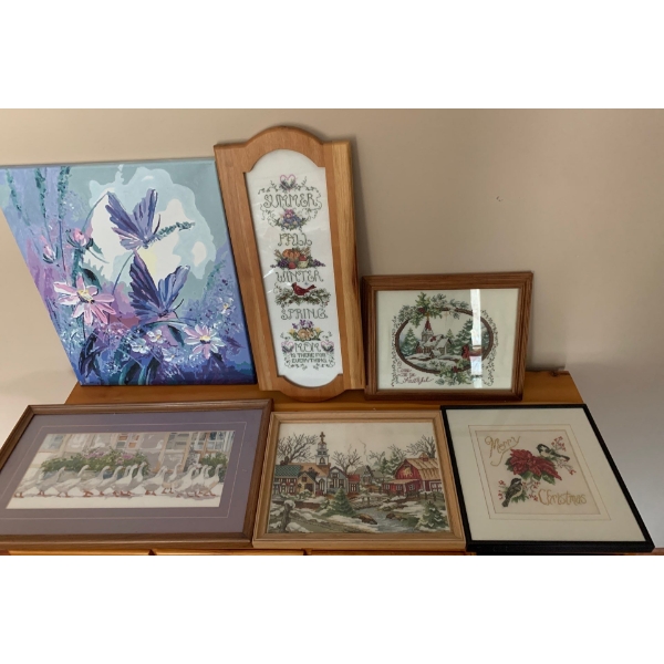 Lovely Needlepoint Art Collection - Largest is 16x20 