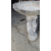 Image 5 : Resin Birdbath 17" Diameter 27 T, Metal Garden Panel X2 (16 W, 76 T), Black Chair 17 W, 15 D, 32 T