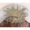 Image 3 : Glass Topped Coffee Table w/Moose Antler Base-Antler End Table