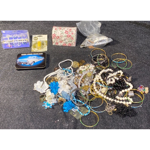 Basket w/ Costume Jewelry, Bonga Wind-Up Toy and More!