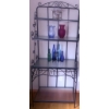 Image 1 : Black Wrought Iron and Glass Four-Tier Bakers Rack