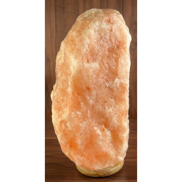 Himalayan Pink Salt Rock Lamp, 18" Tall, Wooden Base