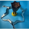 Image 1 : Metal Decorative Birds (3; Small, Medium, Large) w/ Intricately Designed Incense Burner