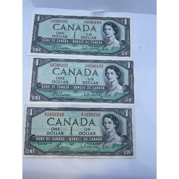 1954 Canadian Banknotes
