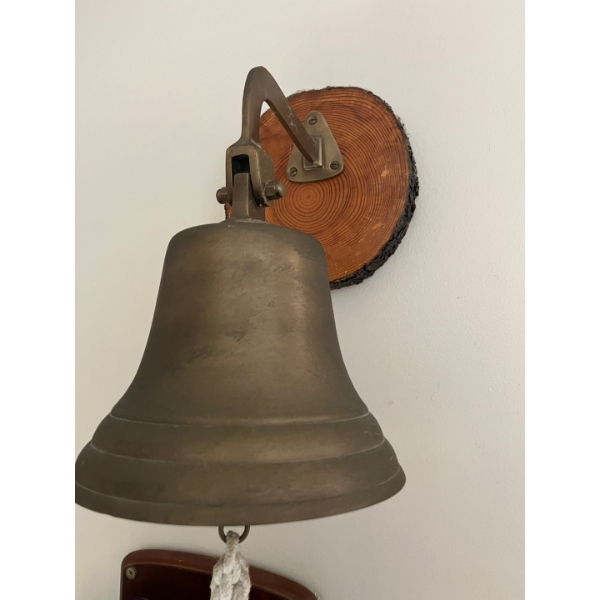 7 inch antique brass bell