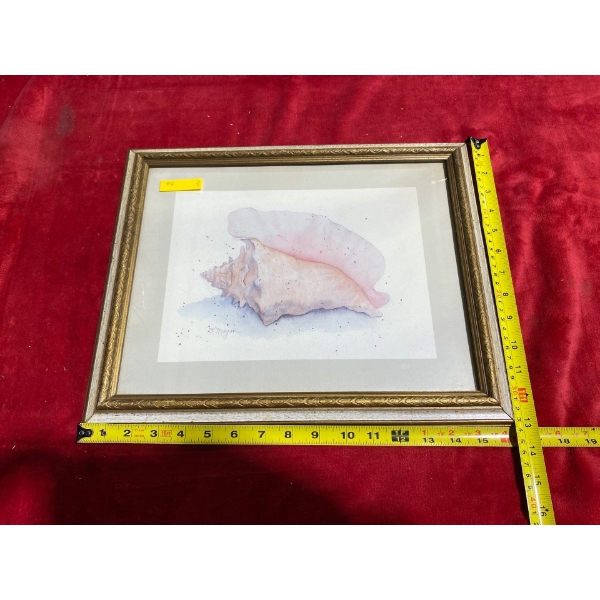 Shells Painting by Dorris Morgan (13.75 x 10.75" Before Frame)