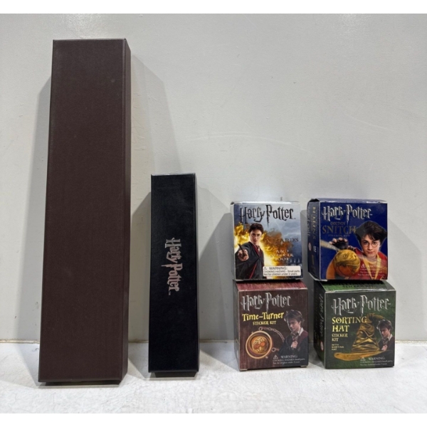 Set of Harry Potter Collectables Stickers and Wands