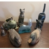 Image 1 : Black Ceramic Cat Tealight Holder 8  X 9.5 T, Wooden Ducks 8 X 3 T, Frog King, Glass Bear and More!