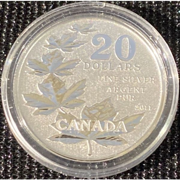 2011 $20 Fine Silver Maple Leaf Commemorative Coin