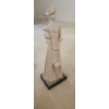 Image 2 : Austin Production Plaster Resin Statue of Woman Holding Parasol 6 W, 5 D, 19 T (Including Base)