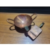 Image 7 : Vintage Copper Craft Serving Ware w/ Hand Painted Royal Delpht Porcelain Plate