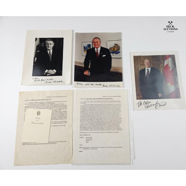 Collection Of Memorabilia Related To The 18th Prime Minister Of Canada.  