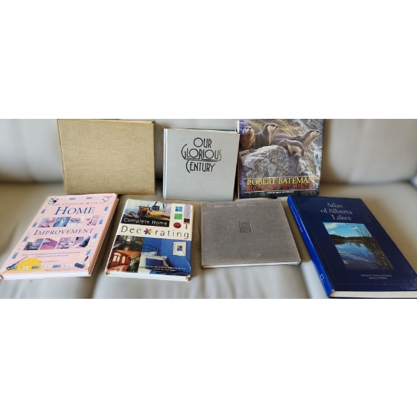 Selection of Hard Cover Books: Robert Bateman "Natural World", Alberta Lakes, Home Renos and More!