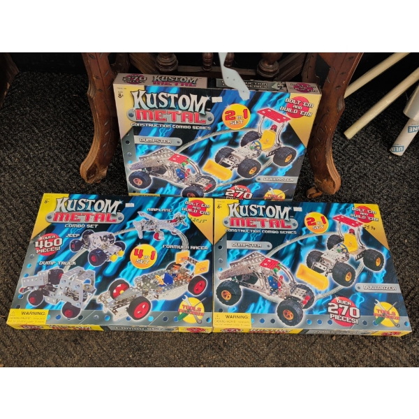 NEW Hurricane Toys Kustom Metal Construction Combo Sets (3)