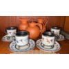 Image 2 : Vintage Style Turkish Coffee Set Unique Cups w/ Asian Folding Fan & More