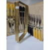 Image 3 : Vintage Bone Handle: Knives, Forks w/ Case 10 W, 7 T (Closed and Flat), Carving Set and More!