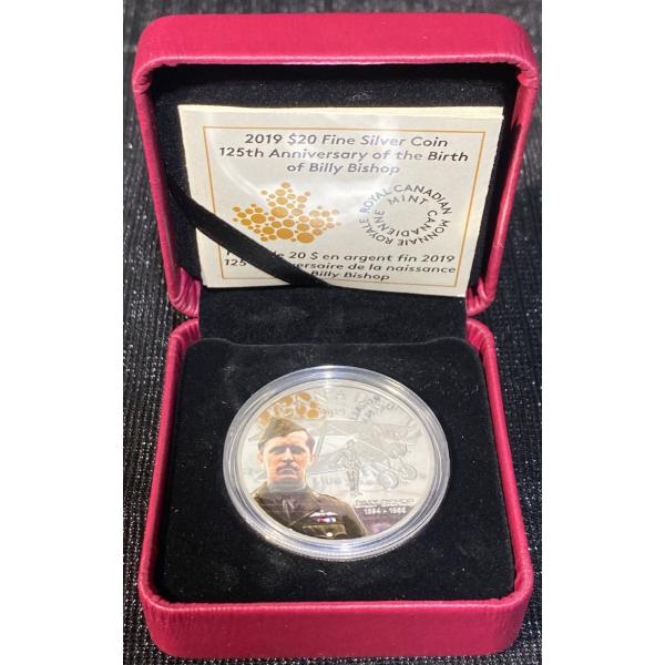 2019 Billy Bishop $20 Fine Silver Coin
