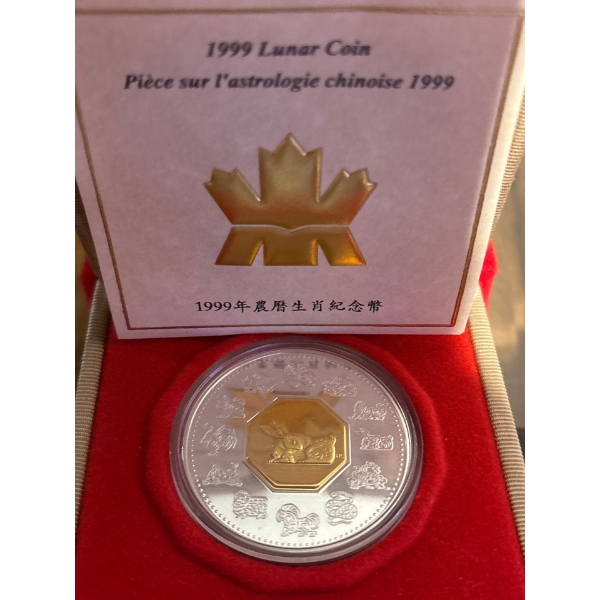 1999 $15 Year of the Rabbit - Sterling Silver Coin