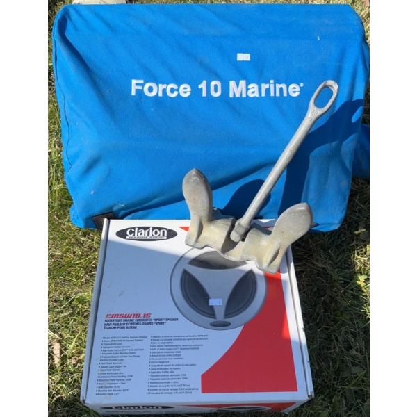 Boat bbq force 10 marine with cover brand new clarion marine sub water tight 10" inch