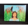Image 1 : Indigenous Painting/ Woman in Nature- Paint on Canvas 16 X 12, by First Nation Artist: Shianne Gould