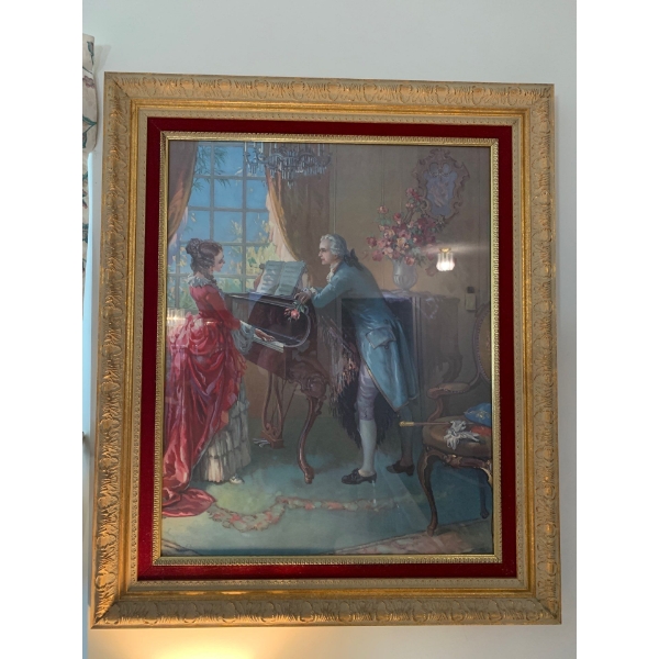 Gold Beveled Frame Art Print 29x31 Artist Unknown
