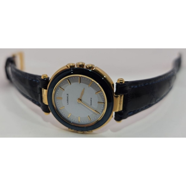 Lassale Quartz Wrist Watch With Selected Crocodile 13R Leather Band
