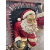 Image 1 : amazing Santa coming out of the fireplace sculpture 60”tall
47” wide