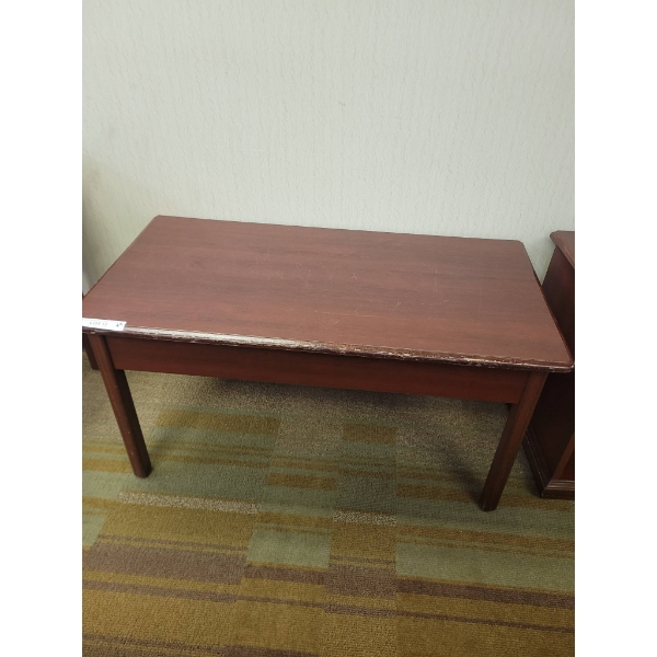 Rectangular Wooden Coffee Table with Four Tapered Legs