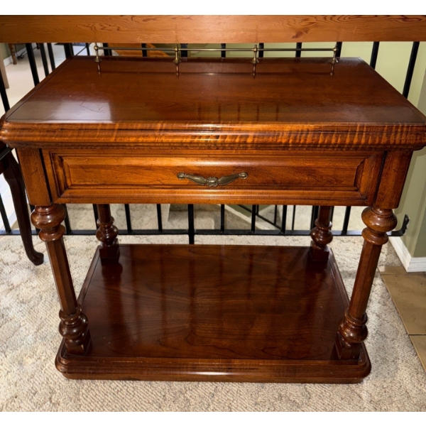 Vintage Strathroy Cherry Wood Side Board w/ Drawer 31x18x29