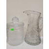 Image 3 : Pressed and Cut Glassware: Decanters, Jug, and Lidded Jar