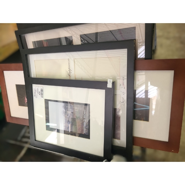 Frames- Largest Collage: 15 X 18,  Four Picture Frame: 17.5 X 14 and Work Light