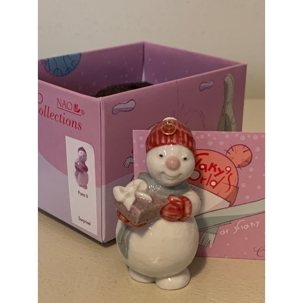  NAO By LLADRO 'Surprise' Porcelain Snowman - 3T 