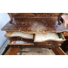 Image 3 : Two-Piece Wooden Hutch and Dresser With Ornate Carvings and Claw Feet