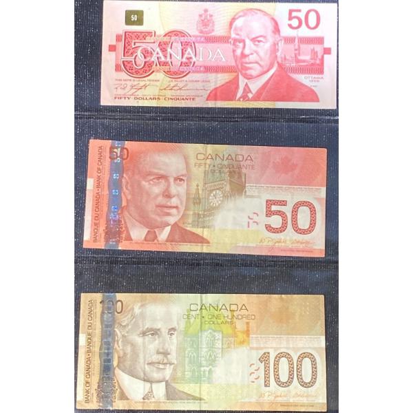Canadian $100 & $50 Bills