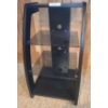 Image 1 : Black MDF 4 Shelf Stereo Stand 21 1/2 w, 39 h, 20 d