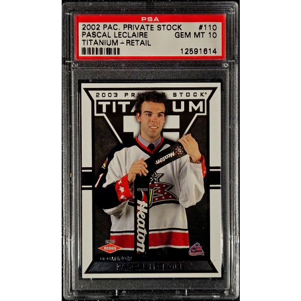 Pascal LeClaire (Graded PSA10 - GEM MT) 2002 PAC. Private Stock #110 Trading Card