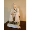 Image 2 : Large Zsolnay Porcelain Figurine (Old Man Wood Carver).  Made in Hungary.  6 w, 13 h, 9 d