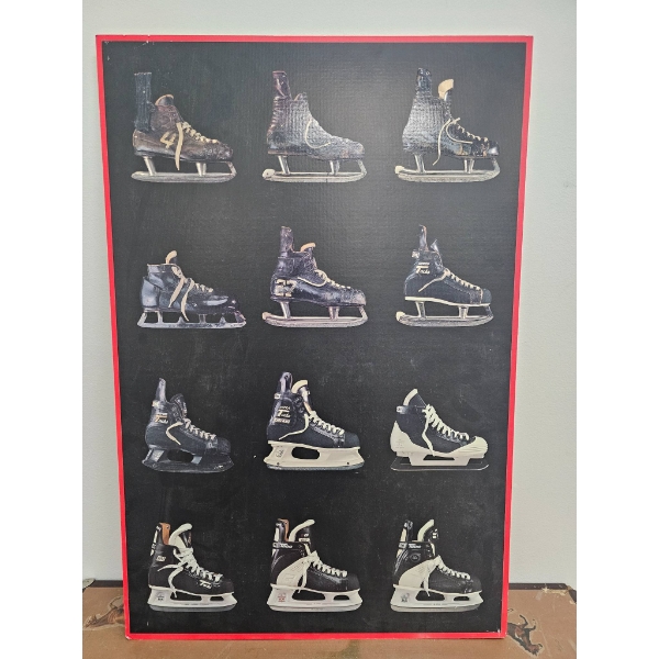 Ice Skates Collage Artwork on 20x30 Canvas